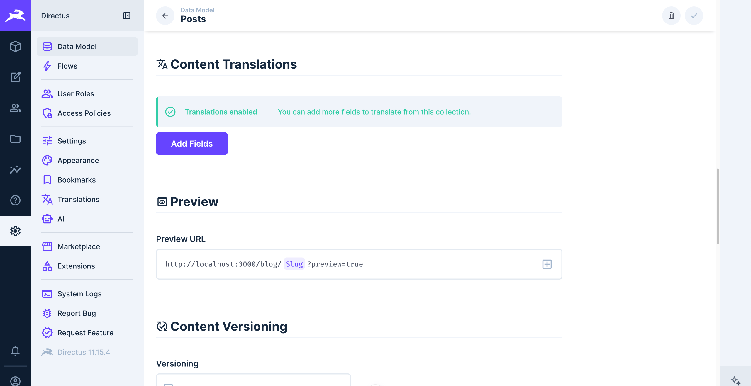 Adding more translatable fields to an existing translations collection